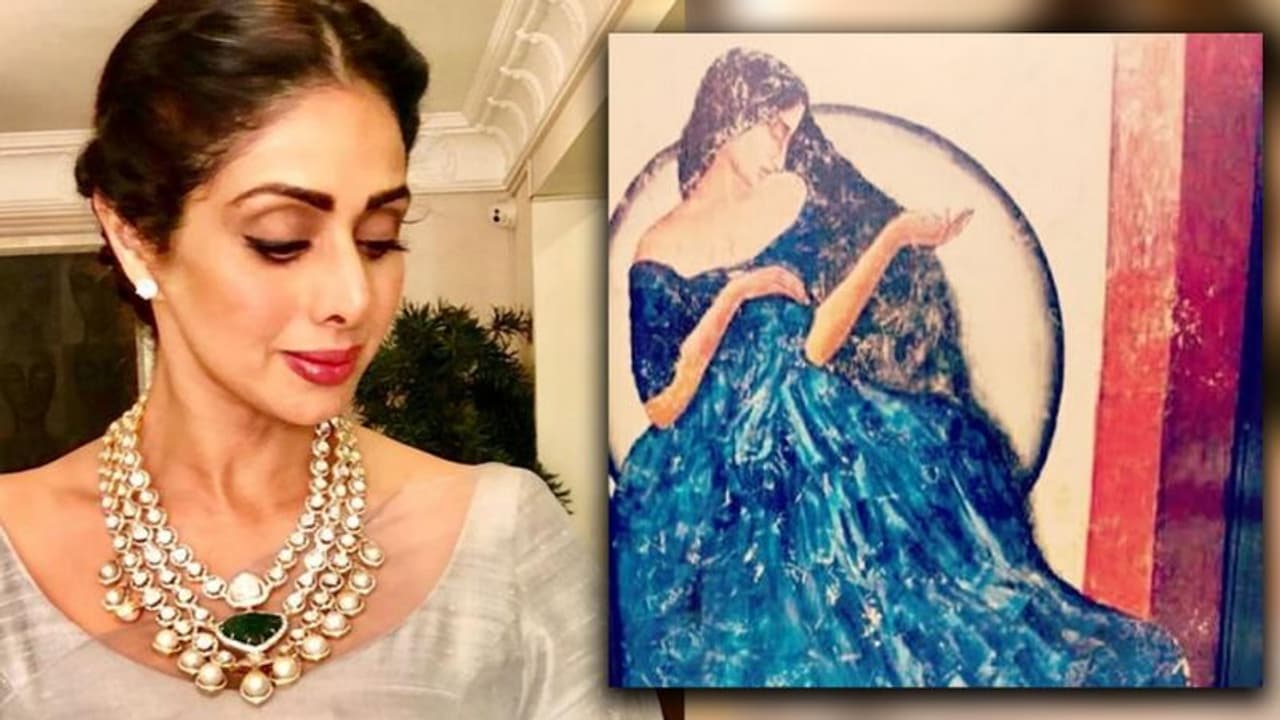 Sridevi was a painter too, one of her paintings is still hanging in Boney Kapoor's office Sridevi was a painter too, one of her paintings is still hanging in Boney Kapoor's office