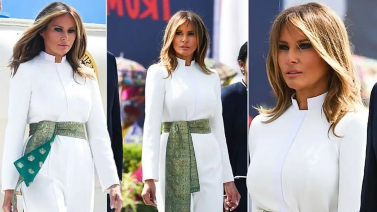 ಮೆಲಾನಿಯಾ ದಿರಿಸಿಗೆ ಭಾರತದ ಜವಳಿ ನಂಟು! ಮೆಲಾನಿಯಾ ದಿರಿಸಿಗೆ ಭಾರತದ ಜವಳಿ ನಂಟು!