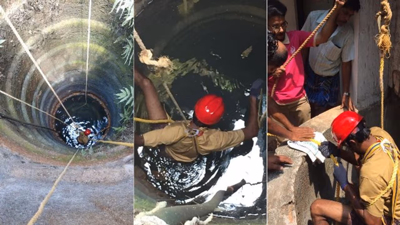 15 കോൽ താഴ്ച്ചയുള്ള കിണറ്റിൽ സെക്കന്ഡുകൾ പിന്നിട്ട് പൂച്ച; കരുണയുടെ കരങ്ങളായി ഇആർഎഫ് അംഗങ്ങൾ 15 കോൽ താഴ്ച്ചയുള്ള കിണറ്റിൽ സെക്കന്ഡുകൾ പിന്നിട്ട് പൂച്ച; കരുണയുടെ കരങ്ങളായി ഇആർഎഫ് അംഗങ്ങൾ