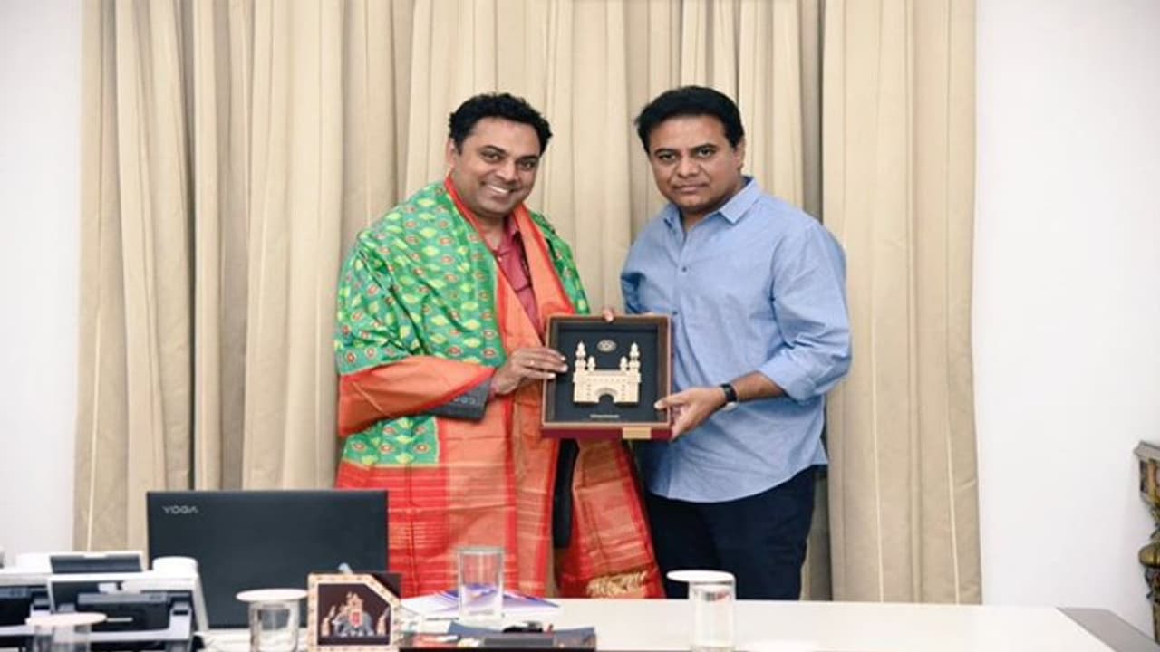 భారత ఆర్థిక ముఖ్య సలహాదారు కృష్ణమూర్తితో కేటీఆర్ భేటీ