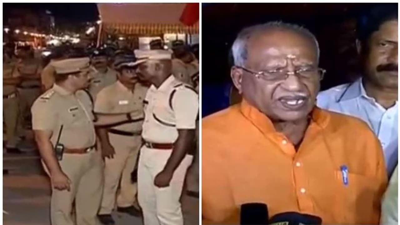 തീർത്ഥപാദമണ്ഡപം ഏറ്റെടുത്തതില് പ്രതിഷേധവുമായി ബിജെപി ഹിന്ദു ഐക്യവേദി പ്രവർത്തകര്, അറസ്റ്റ് തീർത്ഥപാദമണ്ഡപം ഏറ്റെടുത്തതില് പ്രതിഷേധവുമായി ബിജെപി ഹിന്ദു ഐക്യവേദി പ്രവർത്തകര്, അറസ്റ്റ്