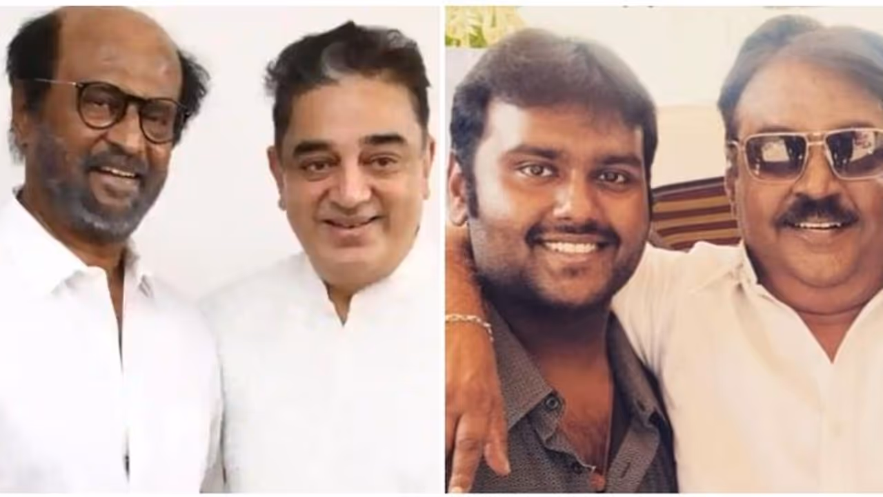 நடிகர் சங்கத் தேர்தலையே இணைந்து சந்திக்காதவர்கள்... ரஜினி, கமலை விளாசிய விஜயகாந்த் மகன்! நடிகர் சங்கத் தேர்தலையே இணைந்து சந்திக்காதவர்கள்... ரஜினி, கமலை விளாசிய விஜயகாந்த் மகன்!