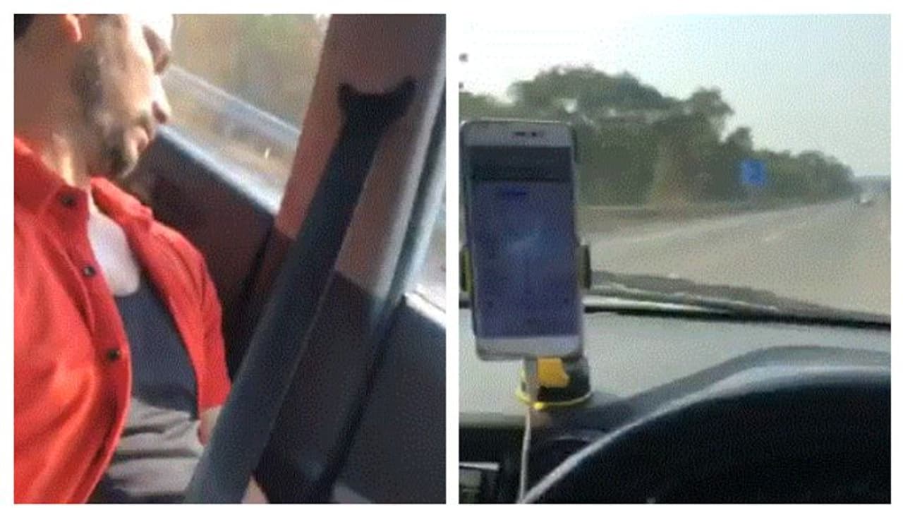 ঘুমোচ্ছেন উবার চালক, নিজেই গাড়ি চালিয়ে মুম্বই থেকে পুনায় গেলেন তরুণী, ভাইরাল হল ভিডিও ঘুমোচ্ছেন উবার চালক, নিজেই গাড়ি চালিয়ে মুম্বই থেকে পুনায় গেলেন তরুণী, ভাইরাল হল ভিডিও