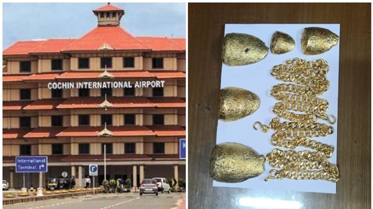 നെടുമ്പാശ്ശേരിയില് വന് സ്വർണ്ണവേട്ട; പിടികൂടിയത് രണ്ട് കോടിയിലേറെ വിലമതിക്കുന്ന സ്വര്ണ്ണം നെടുമ്പാശ്ശേരിയില് വന് സ്വർണ്ണവേട്ട; പിടികൂടിയത് രണ്ട് കോടിയിലേറെ വിലമതിക്കുന്ന സ്വര്ണ്ണം