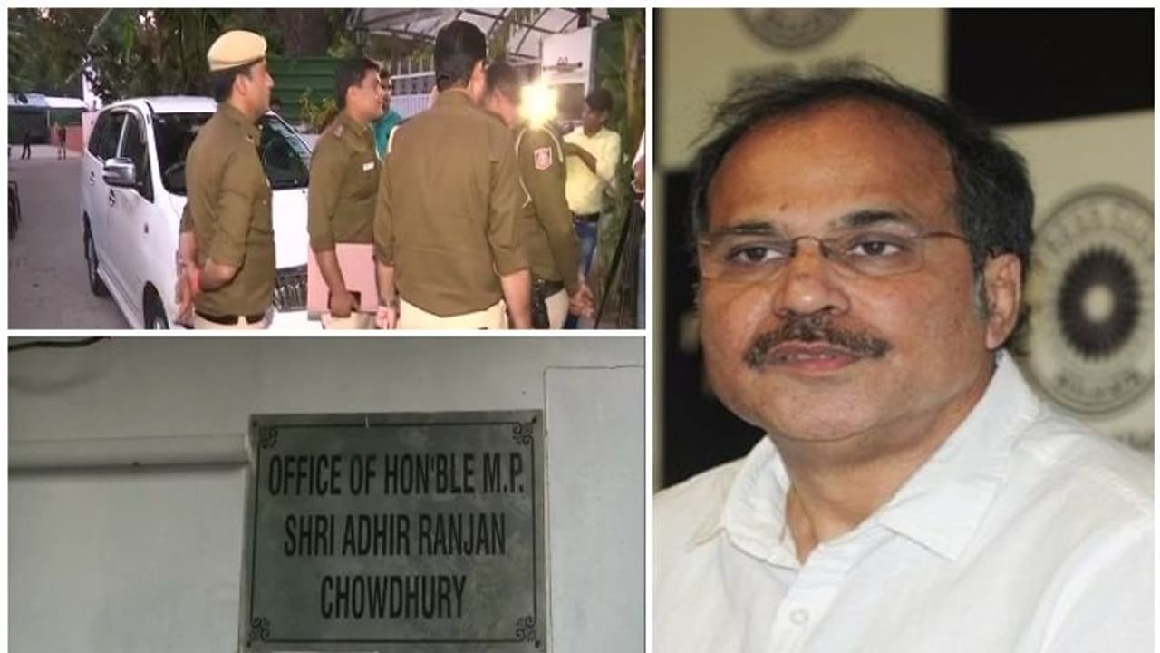 കോണ്‍ഗ്രസ് നേതാവ് അധിര്‍ രഞ്ജന്‍ ചൗധരിയുടെ ദില്ലിയിലെ ഓഫീസ് അടിച്ച് തകര്‍ത്തു