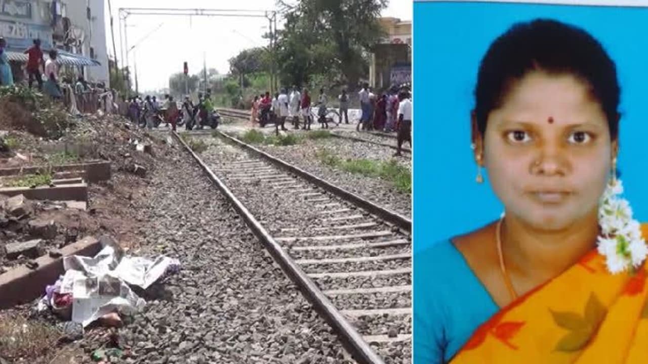செல்போன் பேசி தண்டவாளத்தை கடந்த பெண்..! ரயில்மோதி உடல் துண்டு துண்டான பரிதாபம்..! செல்போன் பேசி தண்டவாளத்தை கடந்த பெண்..! ரயில்மோதி உடல் துண்டு துண்டான பரிதாபம்..!