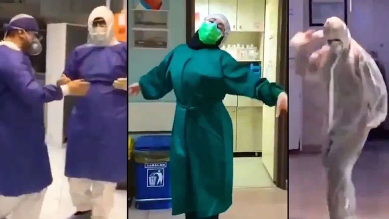 Coronavirus: Iranian nurses, doctors entertain patients with dance
