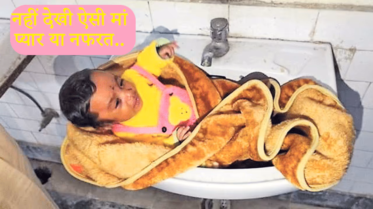 ये कैसी मां: 2 माह की बेटी को सजा धजाकर काला टीका लगा वॉशबेसिन में छोड़ गई, मुस्कुराती रही मासूम ये कैसी मां: 2 माह की बेटी को सजा धजाकर काला टीका लगा वॉशबेसिन में छोड़ गई, मुस्कुराती रही मासूम