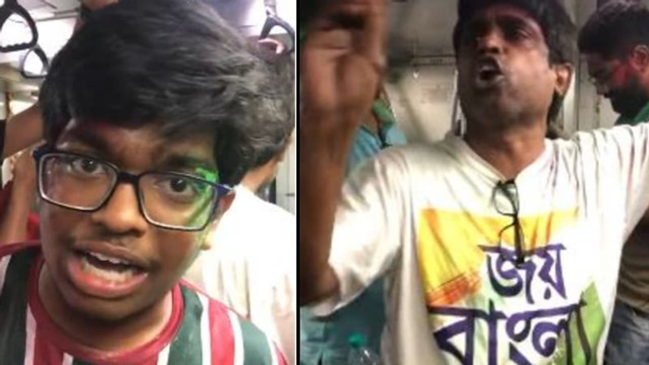 মেট্রো রেলে জয় মোহনবাগান ধ্বনি, পুলিশি হেনস্থার অভিযোগ সমর্থকদের মেট্রো রেলে জয় মোহনবাগান ধ্বনি, পুলিশি হেনস্থার অভিযোগ সমর্থকদের