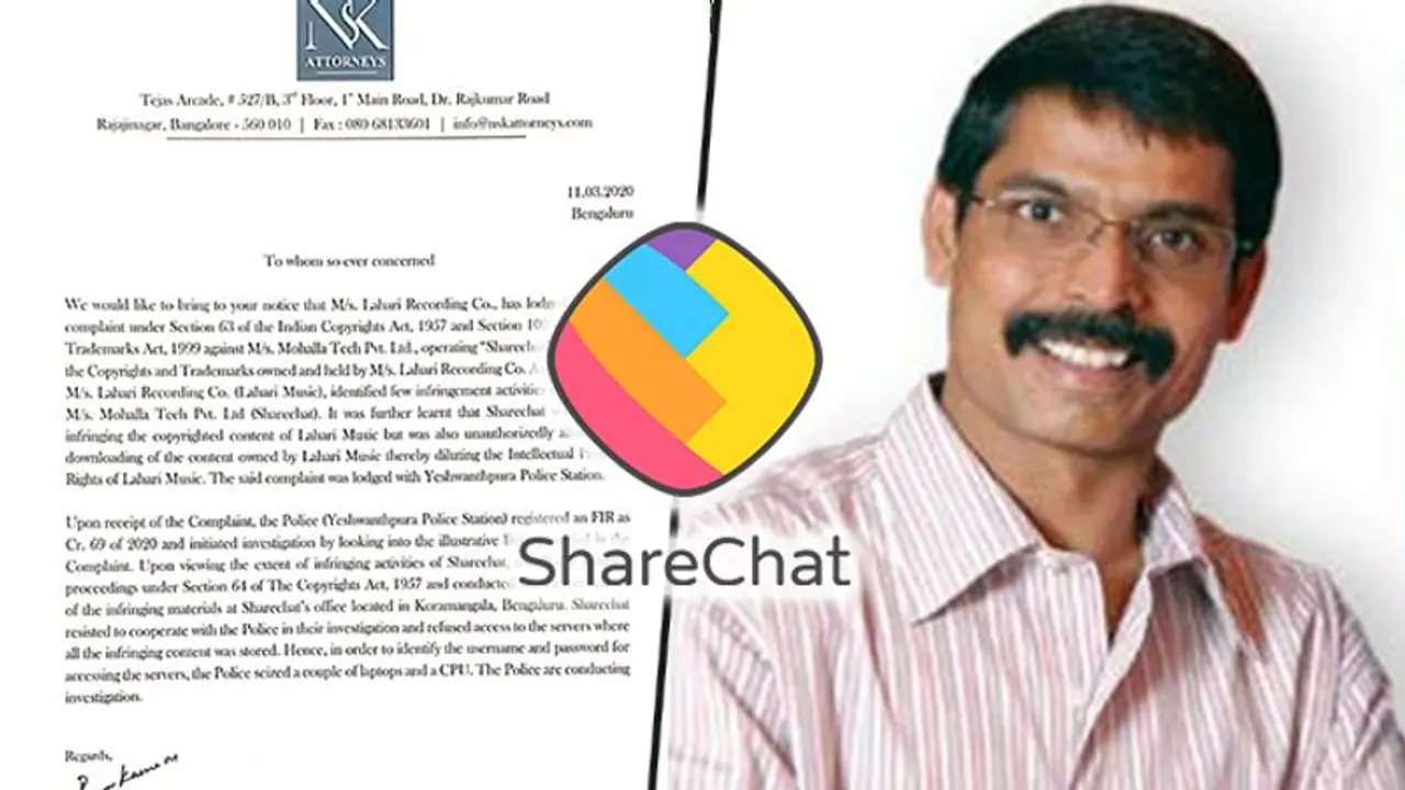 After targeting Rakshit Shetty, Lahari Music now files plaint against ShareChat for copying songs