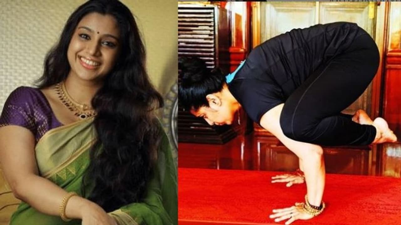 '20 മിനുട്ടെങ്കിലും മാറ്റിവയ്ക്കൂ'; യോഗ പോസ് ചിത്രങ്ങള്‍ പങ്കുവച്ച് സംയുക്ത വര്‍മ്മ