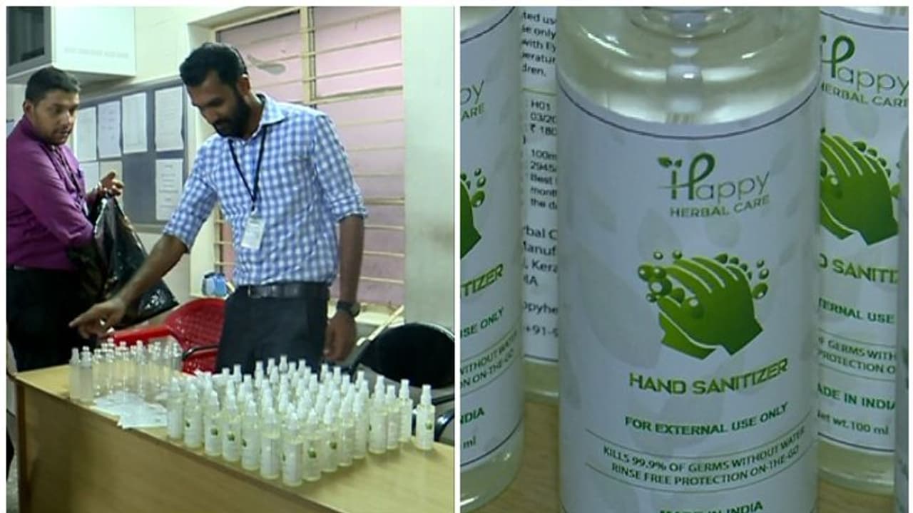 കൊവിഡ് 19 വ്യാപിക്കുന്നതിനിടെ ലൈസന്‍സില്ലാതെ സാനിറ്റൈസർ നിർമ്മാണം