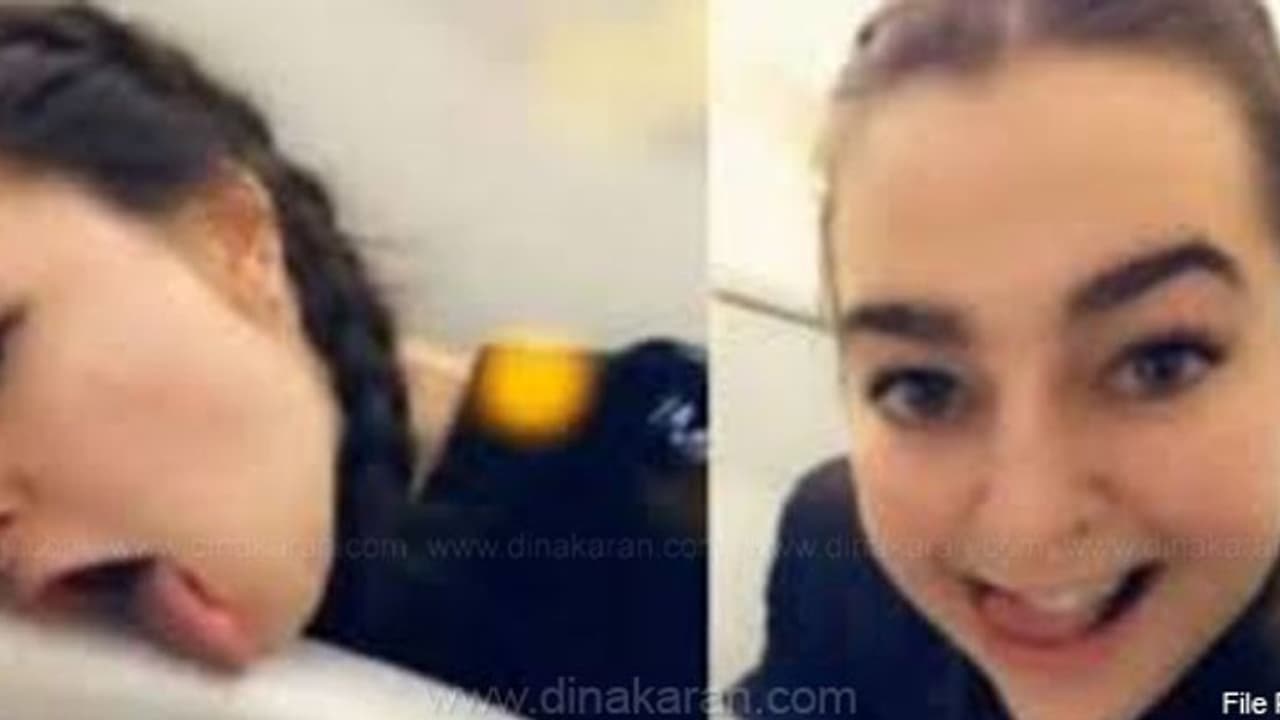 விமான கழிவறையில் 22 வயது பெண்.. நாக்கால் நக்கி வீடியோ..!! கேடுகெட்ட செயல் என கண்டனம்..!! விமான கழிவறையில் 22 வயது பெண்.. நாக்கால் நக்கி வீடியோ..!! கேடுகெட்ட செயல் என கண்டனம்..!!