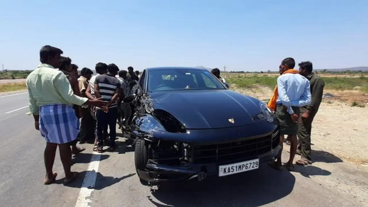 ಮಾಜಿ ಗೃಹ ಸಚಿವ ಎಂ.ಬಿ.ಪಾಟೀಲ್ ಪುತ್ರನ ಕಾರು ದಾವಣಗೆರೆಯಲ್ಲಿ ಅಪಘಾತ