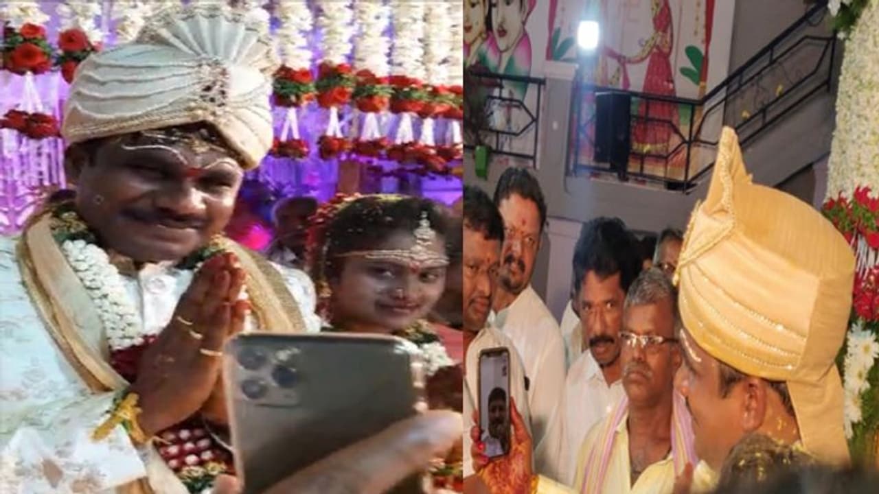 కరోనా ఎఫెక్ట్... వధూవరులను వినూత్నంగా ఆశీర్వదించిన టీఆర్ఎస్ ఎంపీ