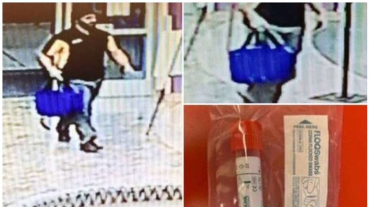 രണ്ട് ഡസനിലേറെ കൊവിഡ് പരിശോധനാ കിറ്റുകളുമായി മുങ്ങി; മോഷ്ടാവിന്റെ ദൃശ്യം പുറത്തുവിട്ട് യുഎസ് പൊലീസ്