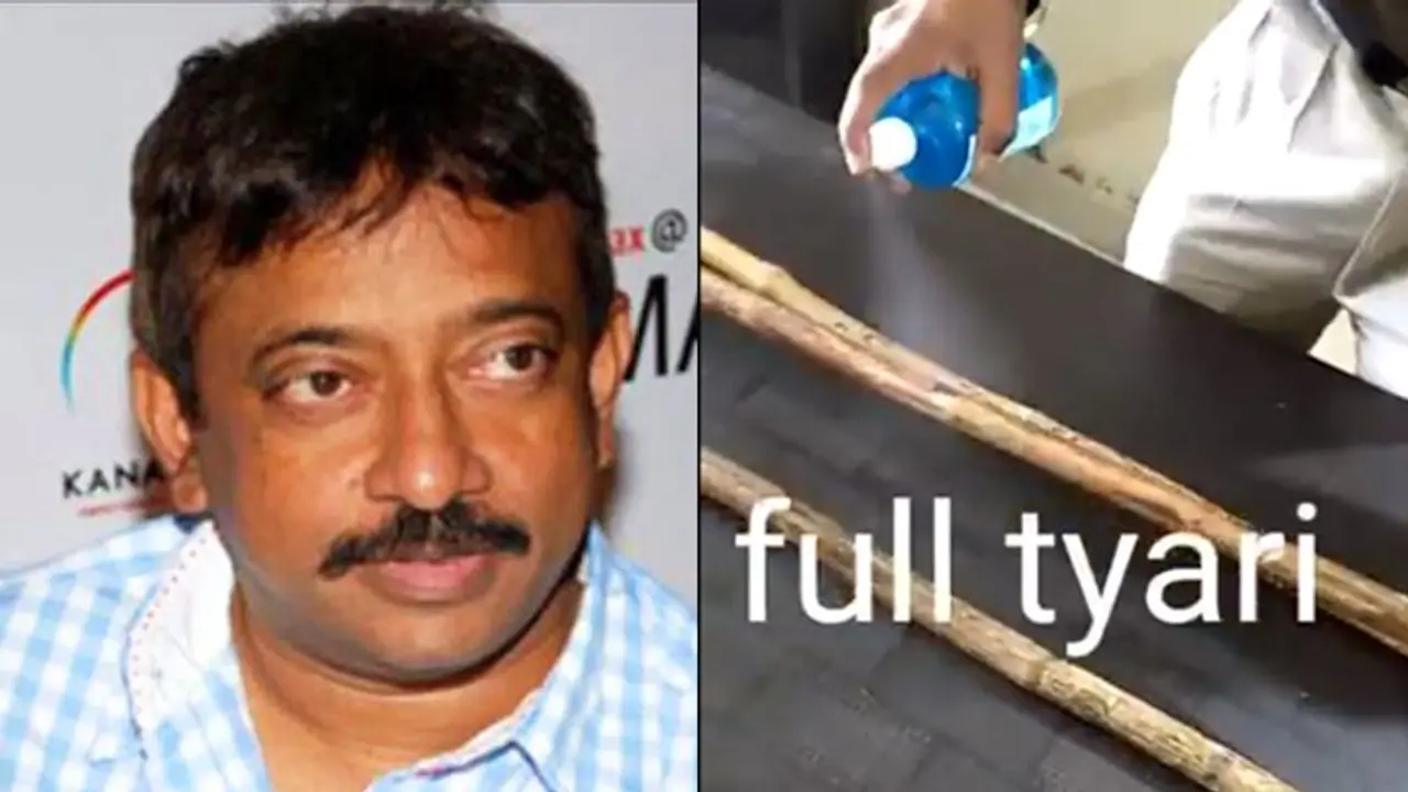 Ram Gopal Varma shares video of sanitising baton that beat ‘Covidiots’ during coronavirus lockdown Ram Gopal Varma shares video of sanitising baton that beat ‘Covidiots’ during coronavirus lockdown