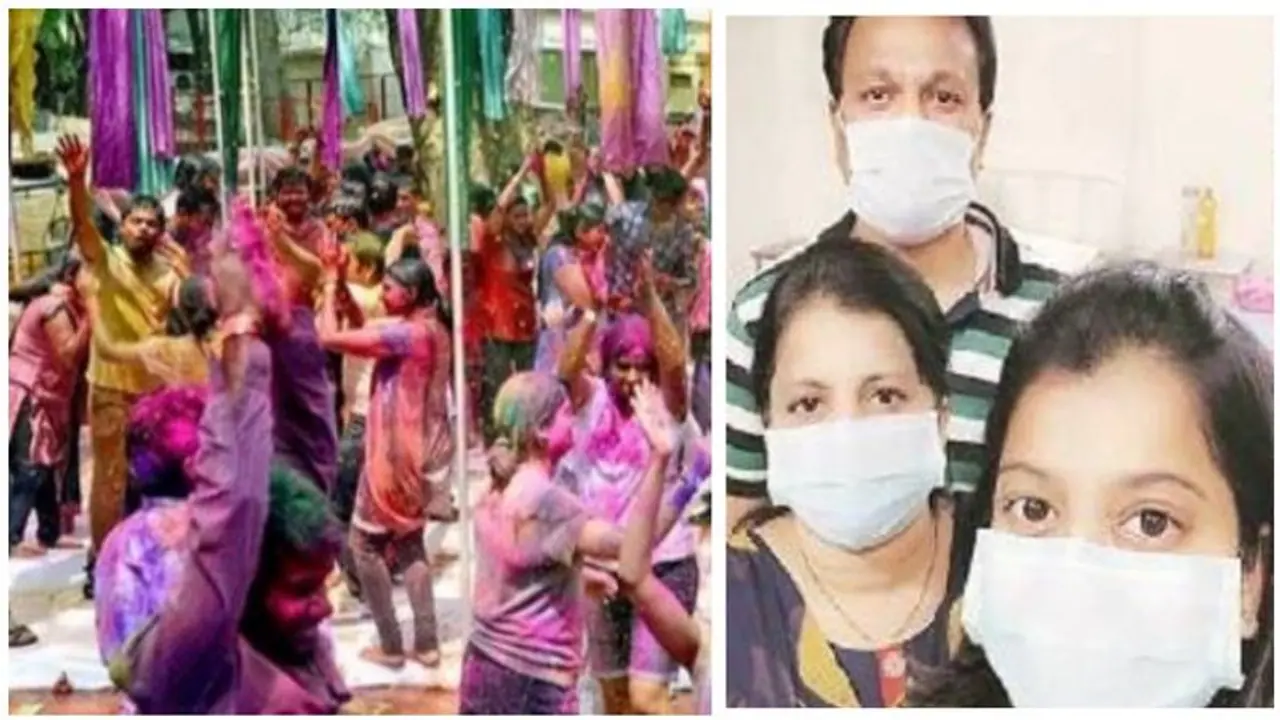 கொரோனா தாக்கி மீண்டு வீடு திரும்பிய குடும்பம்... வரவேற்று கொண்டாடித் தீர்த்த அக்கம்பக்கத்து மக்கள்..!