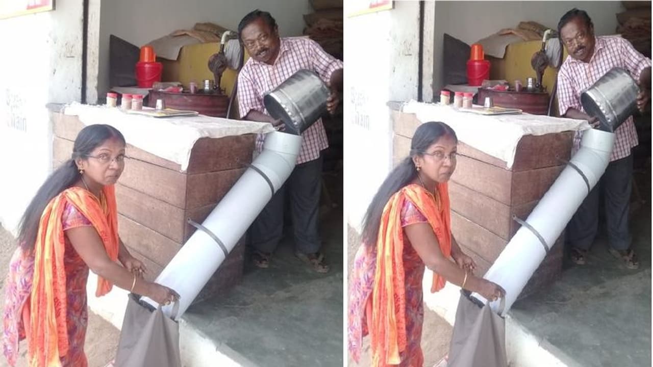 COVID 19 ಅಂತರ ಕಾಯ್ದುಕೊಳ್ಳಲು ದಿನಸಿ ಮಾಲೀಕ ವಿನೂತನ ಐಡಿಯಾಗೆ ಶಶಿ ತರೂರ್ ಫಿದಾ ! COVID 19 ಅಂತರ ಕಾಯ್ದುಕೊಳ್ಳಲು ದಿನಸಿ ಮಾಲೀಕ ವಿನೂತನ ಐಡಿಯಾಗೆ ಶಶಿ ತರೂರ್ ಫಿದಾ !