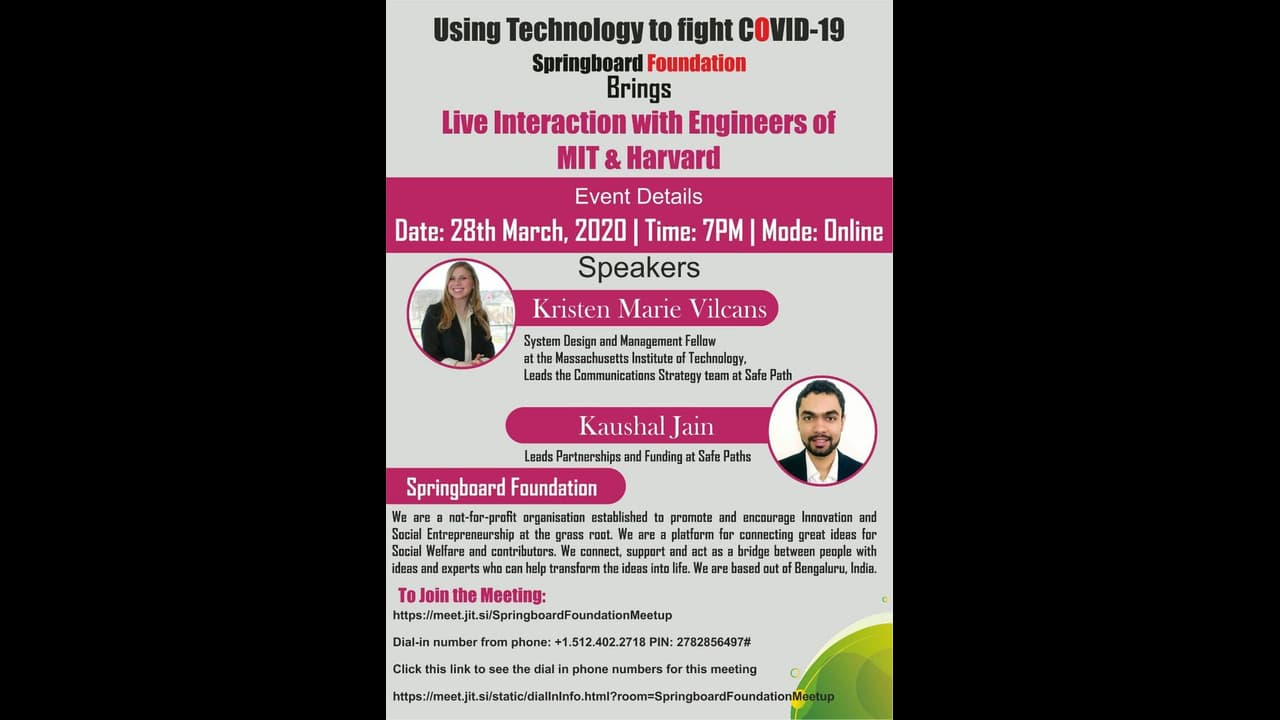 Springboard Foundation, MIT and Harvard join forces to fight COVID 19 Springboard Foundation, MIT and Harvard join forces to fight COVID 19