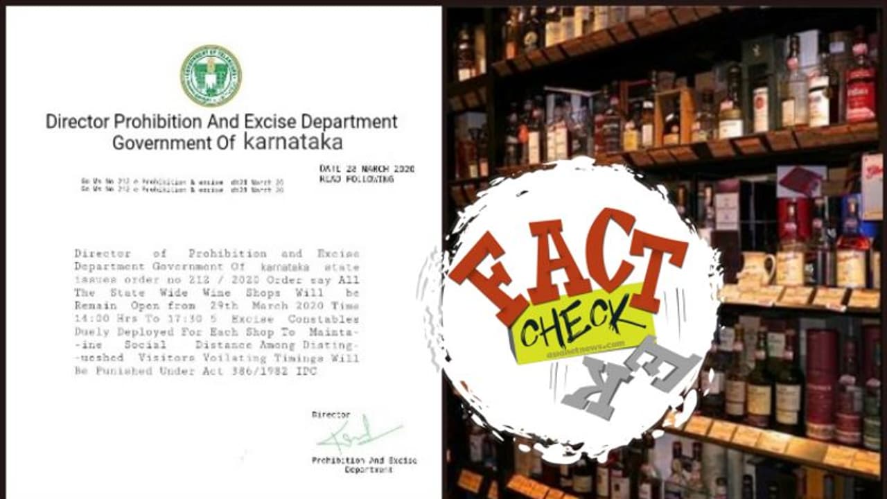 "തെലങ്കാനയിലും കര്‍ണാടകയിലും മദ്യശാലകള്‍ തുറക്കുന്നു.!" വാര്‍ത്തയുടെ സത്യം