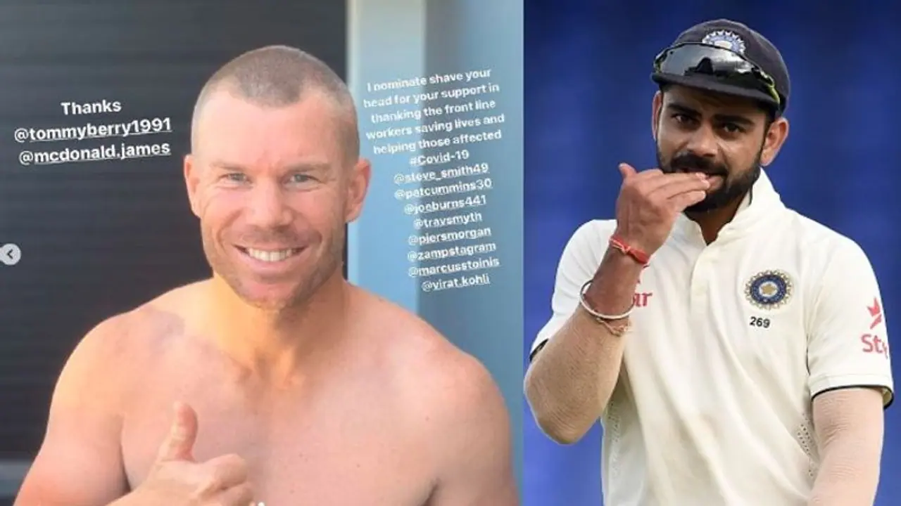 തല മുണ്ഡനം ചെയ്ത് ആരോഗ്യ പ്രവര്‍ത്തകര്‍ക്ക് പിന്തുണ നല്‍കൂ; കോലിയേയും സ്മിത്തിനേയും വെല്ലുവിളിച്ച് വാര്‍ണര്‍