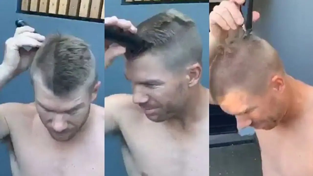 স্বাস্থ্যকর্মীদের সম্মান জানিয়ে মাথা মুন্ডন করলেন ওয়ার্নার, বিরাট কোহলিকে দিলেন একই চ্যালেঞ্জ