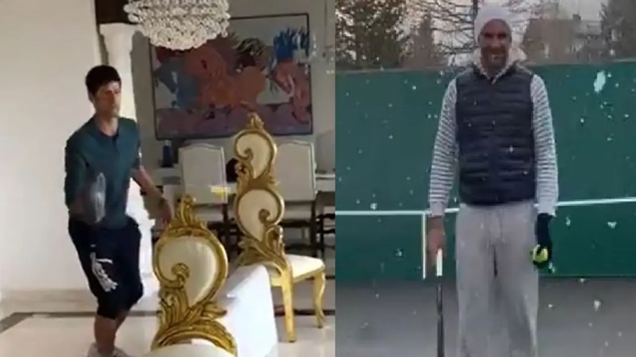 ಫೆಡರರ್ to ಜೊಕೊವಿಚ್: ಲಾಕ್ಡೌನ್ನಿಂದ ಹೊಸ ಆಟ ಆರಂಭಿಸಿದ ಟೆನಿಸ್ ದಿಗ್ಗಜರು! ಫೆಡರರ್ to ಜೊಕೊವಿಚ್: ಲಾಕ್ಡೌನ್ನಿಂದ ಹೊಸ ಆಟ ಆರಂಭಿಸಿದ ಟೆನಿಸ್ ದಿಗ್ಗಜರು!