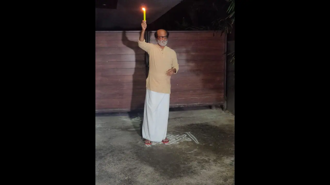 Rajinikanth to Mohanlal: South Indian celebs light up candles Rajinikanth to Mohanlal: South Indian celebs light up candles