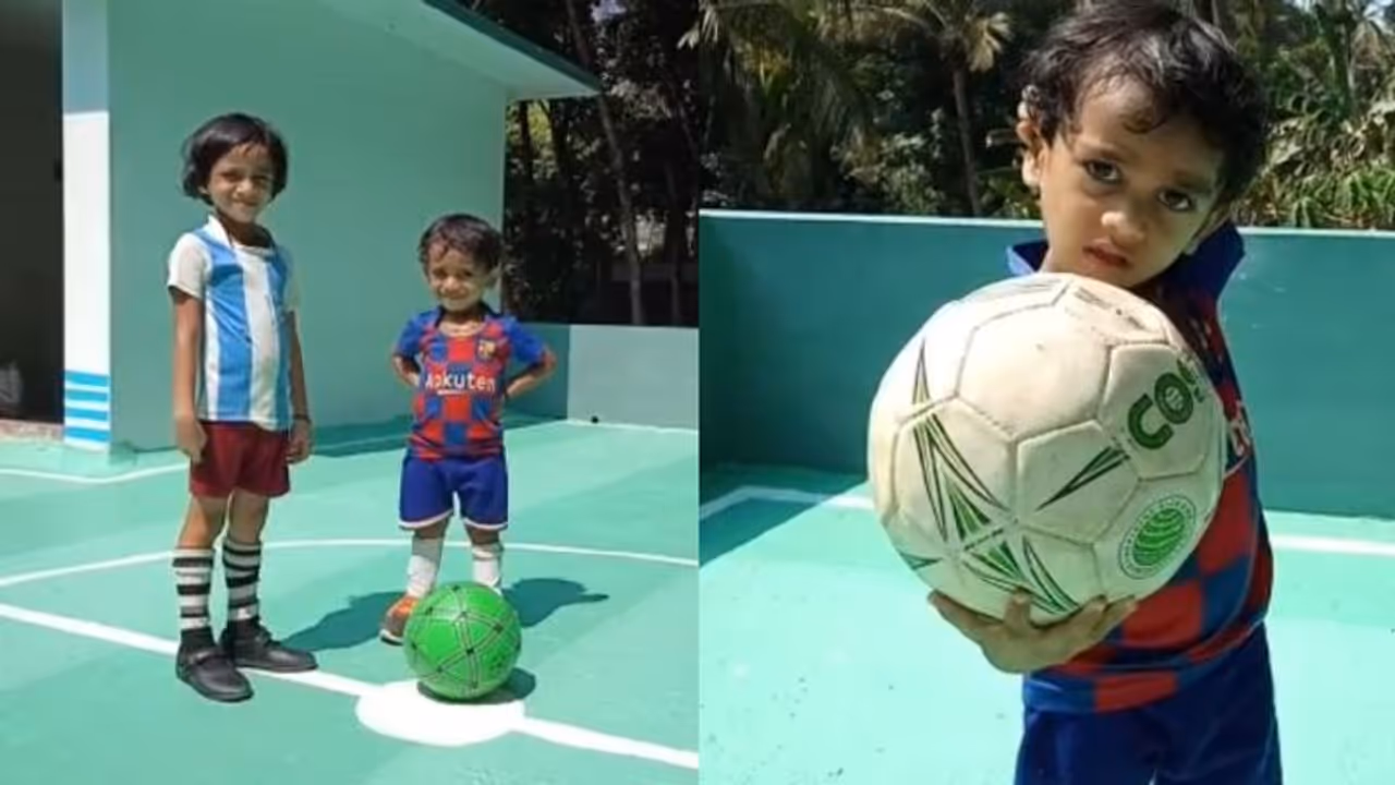 രണ്ടര വയസ്സുകാരൻ വാശി പിടിച്ചു: വീടിന്റെ മട്ടുപ്പാവിൽ ടർഫ് മൈതാനം ഒരുക്കി പെയിന്റിംഗ് തൊഴിലാളിയായ പിതാവ് രണ്ടര വയസ്സുകാരൻ വാശി പിടിച്ചു: വീടിന്റെ മട്ടുപ്പാവിൽ ടർഫ് മൈതാനം ഒരുക്കി പെയിന്റിംഗ് തൊഴിലാളിയായ പിതാവ്