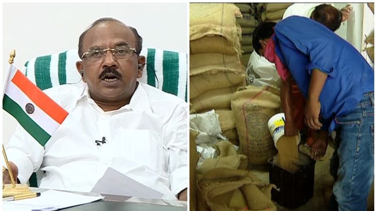 'ആറ് മാസത്തേക്കുള്ള അരിയുണ്ട്'; സംസ്ഥാനത്ത് ഭക്ഷ്യ ദൗര്ലഭ്യമുണ്ടാകില്ലെന്ന് മന്ത്രി തിലോത്തമന് 'ആറ് മാസത്തേക്കുള്ള അരിയുണ്ട്'; സംസ്ഥാനത്ത് ഭക്ഷ്യ ദൗര്ലഭ്യമുണ്ടാകില്ലെന്ന് മന്ത്രി തിലോത്തമന്