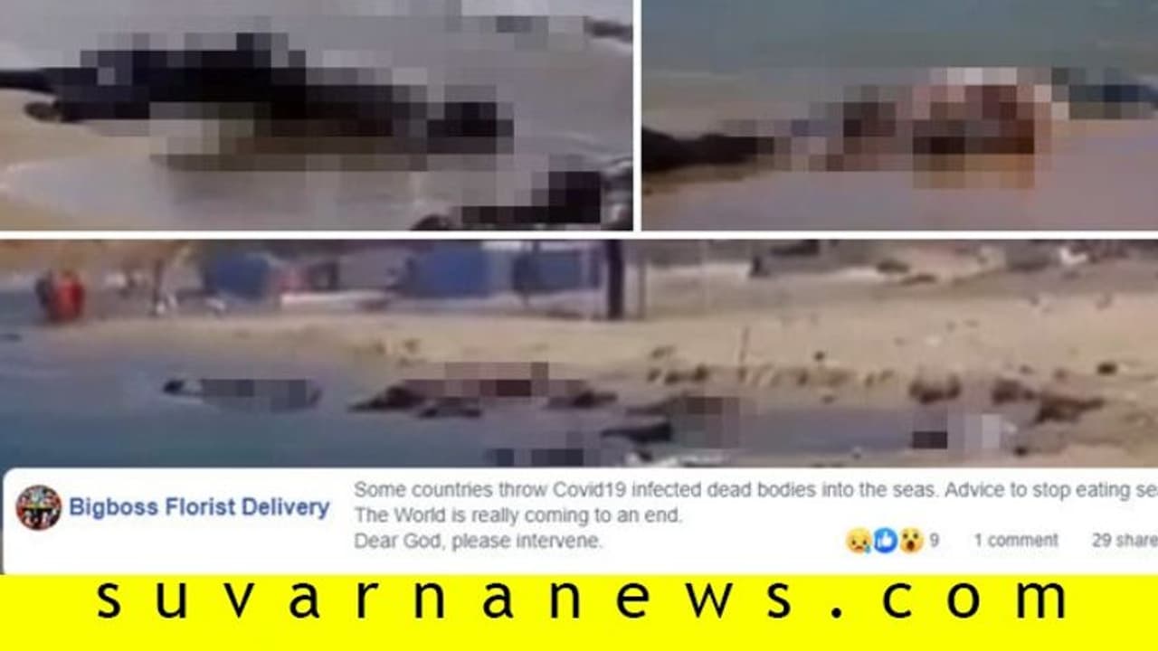 Fact Check: ಸಮುದ್ರಕ್ಕೆ ಕೊರೋನಾ ಸೋಂಕಿತರ ಹೆಣ, ಮೀನು ತಿನ್ಬೇಡಿ!