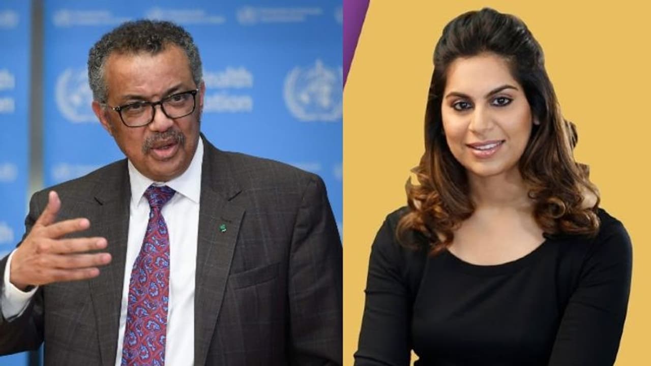 ఉపాసనకు ధన్యవాదాలు తెలిపిన డబ్ల్యూహెచ్ఓ చీఫ్ ఉపాసనకు ధన్యవాదాలు తెలిపిన డబ్ల్యూహెచ్ఓ చీఫ్