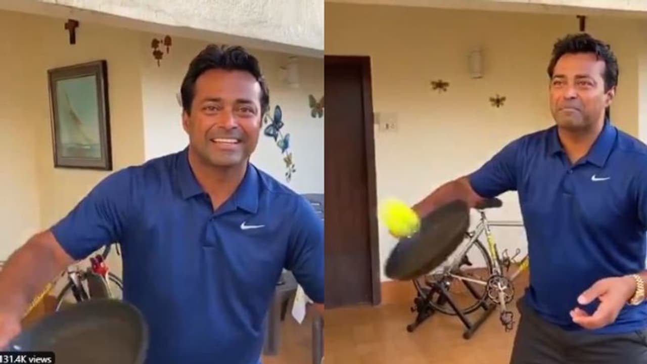 লকডাউনে লিয়েন্ডার পেজের দেওয়া 'নো লুক ফ্রাইং প্যান চ্যালেঞ্জে' মজে টেনিস দুনিয়া