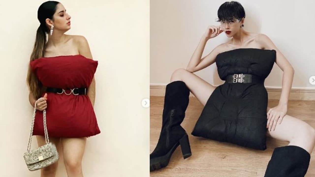 തലയിണയാണ് ഫാഷനെന്ന് പുതുതലമുറ; ഇത് ലോക്ക് ഡൗൺ കാലത്തെ ചലഞ്ച്