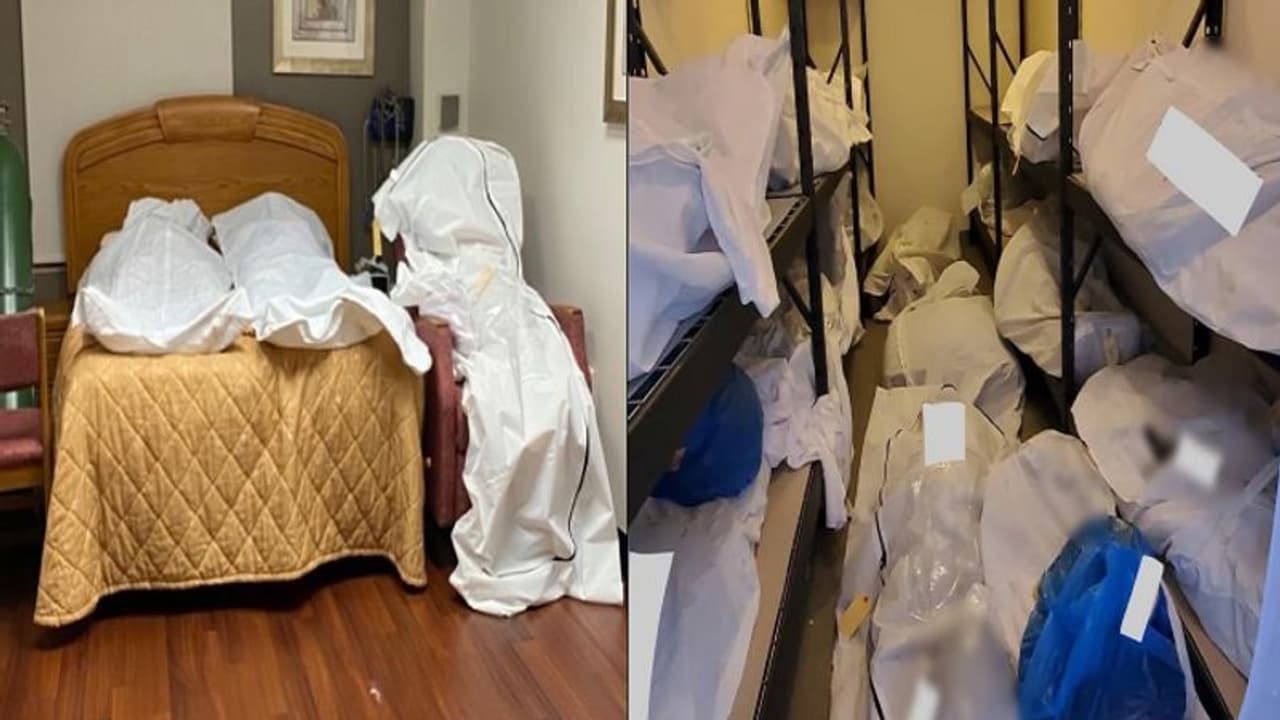 കൊവിഡ് 19;മോര്ച്ചറിയില് സ്ഥലമില്ലാതെ മൃതദേഹങ്ങള് കൂട്ടിയിട്ടിരിക്കുന്ന ചിത്രങ്ങള് പുറത്ത് കൊവിഡ് 19;മോര്ച്ചറിയില് സ്ഥലമില്ലാതെ മൃതദേഹങ്ങള് കൂട്ടിയിട്ടിരിക്കുന്ന ചിത്രങ്ങള് പുറത്ത്