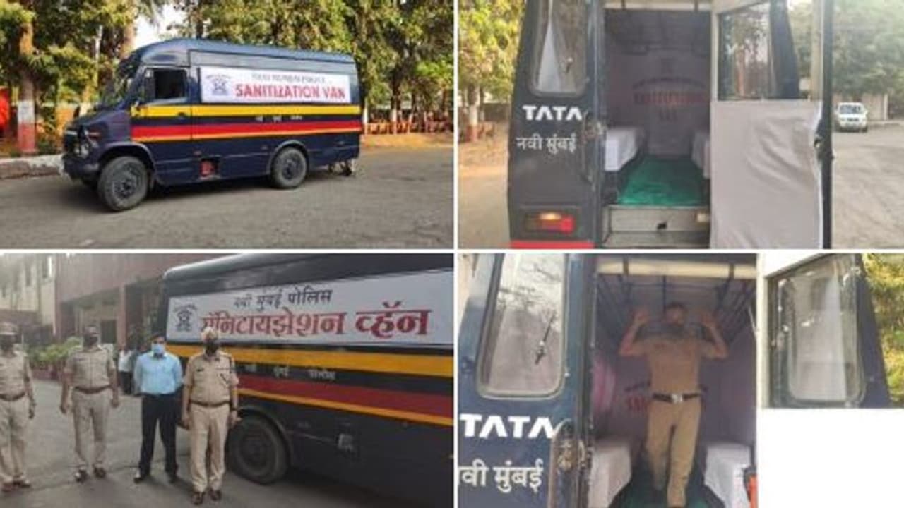 వారికోసం శానిటైజేషన్ యూనిట్లుగా ముంబై పోలీస్ వాహనాలు... వారికోసం శానిటైజేషన్ యూనిట్లుగా ముంబై పోలీస్ వాహనాలు...
