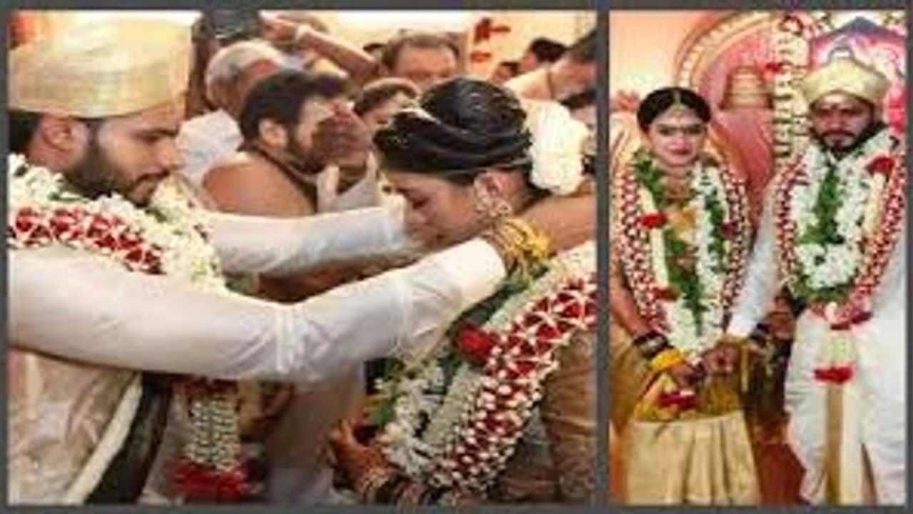 100 பேருக்கு மட்டுமே அனுமதி..! எளிமையாக நடந்த முன்னாள் முதல்வர் எச்.டி.குமாரசாமி மகன் நிகில் திருமணம்!