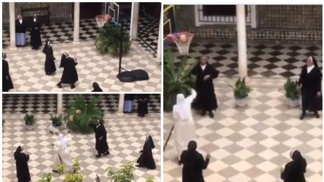 ലോക്ക്ഡൌണിനിടെ ബാസ്കറ്റ്ബോള്‍ പരിശീലനവുമായി കന്യാസ്ത്രീകള്‍, വീഡിയോ വൈറല്‍