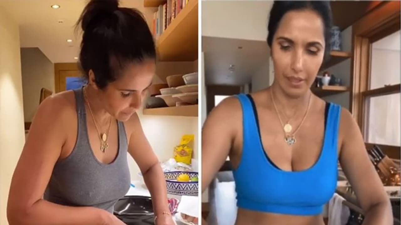 బ్రా లేకుండా కిచెన్ లో 49 ఏళ్ల నటి.. ఈసారి రెండు వేసుకున్నా, హ్యాపీనా! బ్రా లేకుండా కిచెన్ లో 49 ఏళ్ల నటి.. ఈసారి రెండు వేసుకున్నా, హ్యాపీనా!