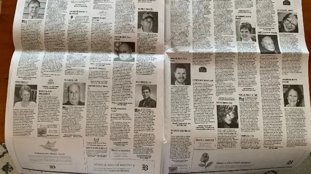 Coronavirus: America's Boston Globe newspaper prints 16 pages of obituaries; netizens share images Coronavirus: America's Boston Globe newspaper prints 16 pages of obituaries; netizens share images