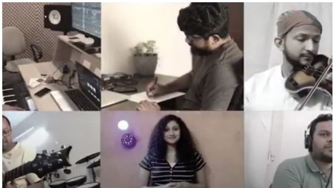 'നില്‍ക്കുക ദൂരെ ദൂരെ, പൊരുതുക കൂടെ കൂടെ'; കൊവിഡിനെതിരെ പോരാടുന്നവര്‍ക്കായി വീട്ടിലിരുന്ന് ഒരു 'അതിജീവന ഗാനം'