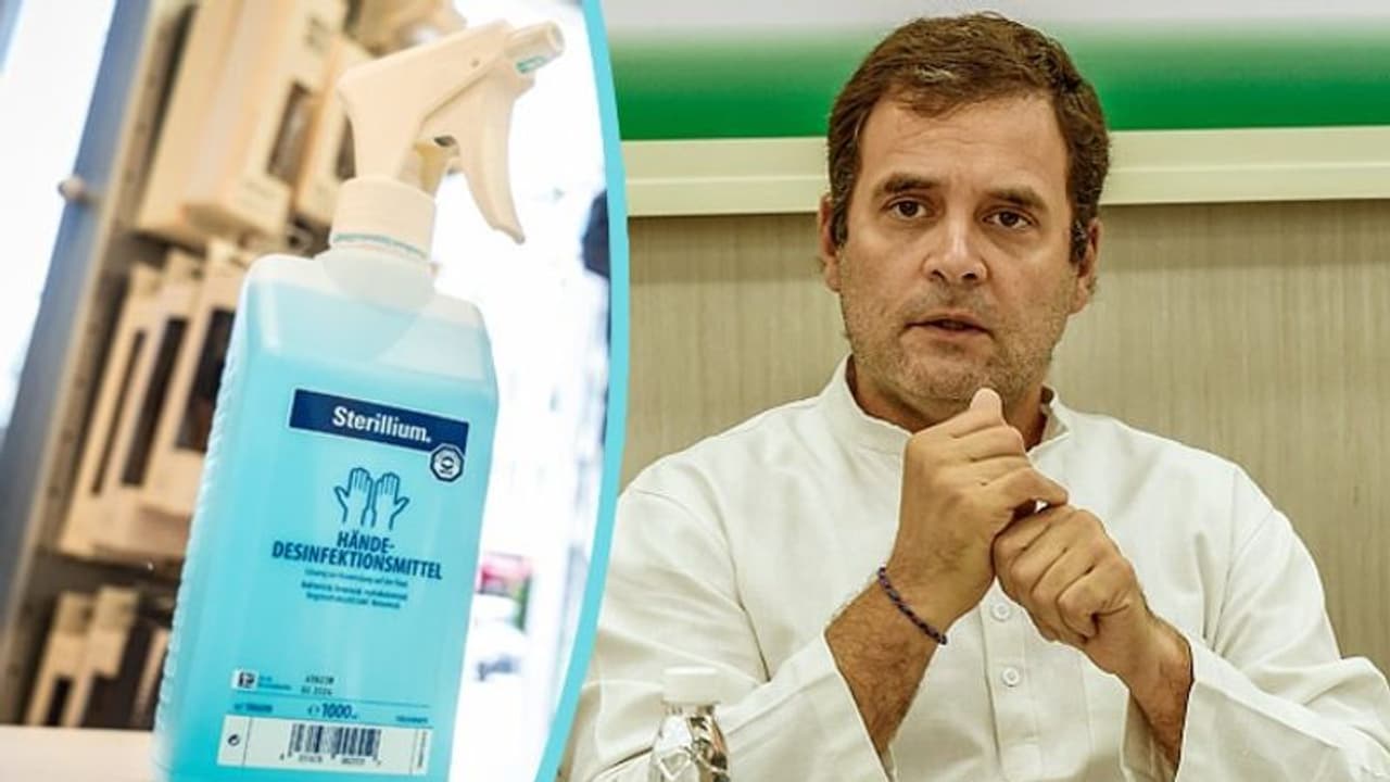 রাহুল গান্ধির নিশানায় আবারও কেন্দ্রের মোদী সরকার, এবার প্রসঙ্গ স্যানিটাইজার আর ধান