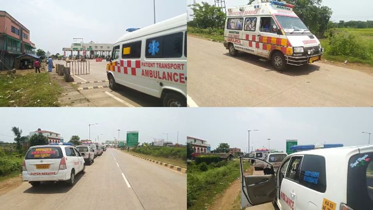 മലയാളി ആംബുലൻസ് ഡ്രൈവ‍ർമാ‍ർ ഒഡീഷ പശ്ചിമബം​ഗാൾ അതി‍ർത്തിയിൽ കുടുങ്ങി