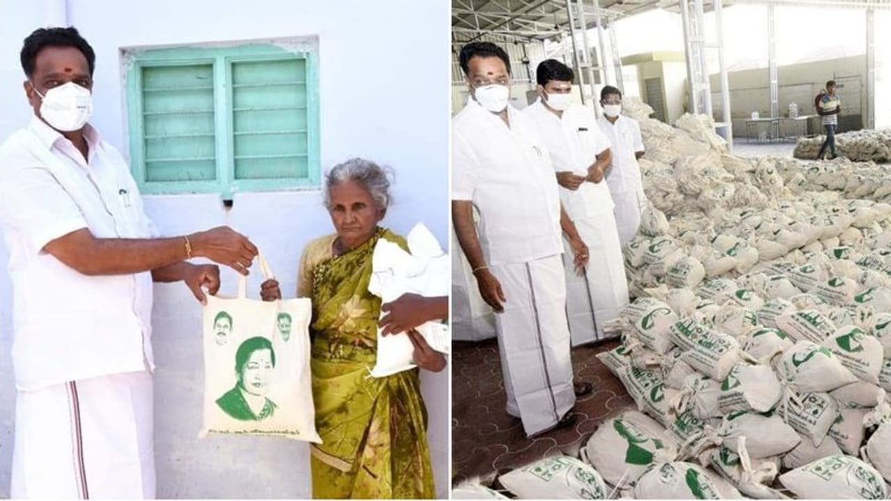 1 லட்சம் குடும்பங்களுக்கு தரமான மளிகை சாமான்..! கரூரில் எம்.ஆர்.விஜய பாஸ்கர் அசத்தல்..! 1 லட்சம் குடும்பங்களுக்கு தரமான மளிகை சாமான்..! கரூரில் எம்.ஆர்.விஜய பாஸ்கர் அசத்தல்..!