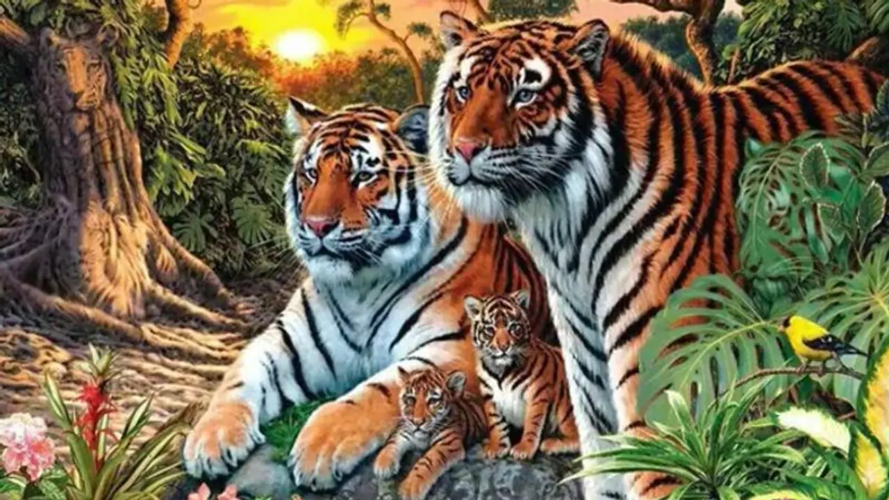 ബോറടിച്ചിരിപ്പാണോ? എങ്കില്‍ പറയൂ, ഈ ചിത്രത്തില്‍ എത്ര കടുവകളുണ്ട്?