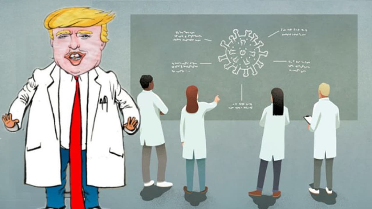 কীটনাশক ইনজেকশন থেকে শরীরে ইউভি রে, 'ডাক্তার ট্রাম্প' এর পরামর্শে বিজ্ঞানী মহলে আতঙ্ক