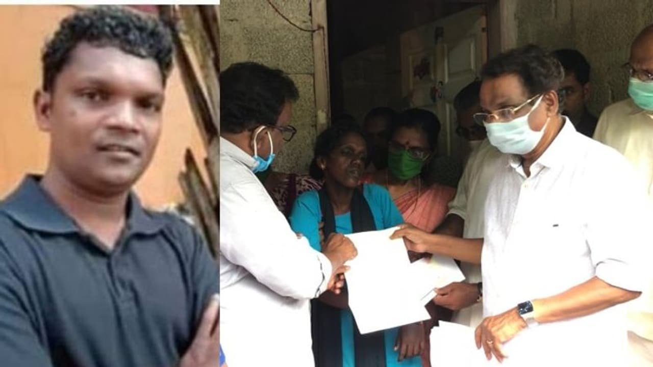 അന്തരിച്ച മിമിക്രി കലകാകരന്‍ ഷാബുരാജിന്‍റെ കുടുംബത്തിന് സര്‍ക്കാര്‍ അനുവദിച്ച രണ്ട് ലക്ഷം രൂപ കൈമാറി