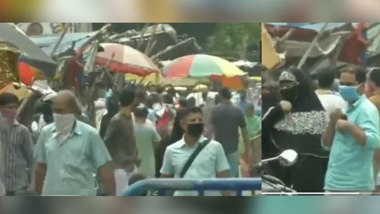 'সোশ্য়াল ডিস্টেন্স' লঙ্ঘন রাজাবাজার অঞ্চলে, দেখুন সেই ভিডিও