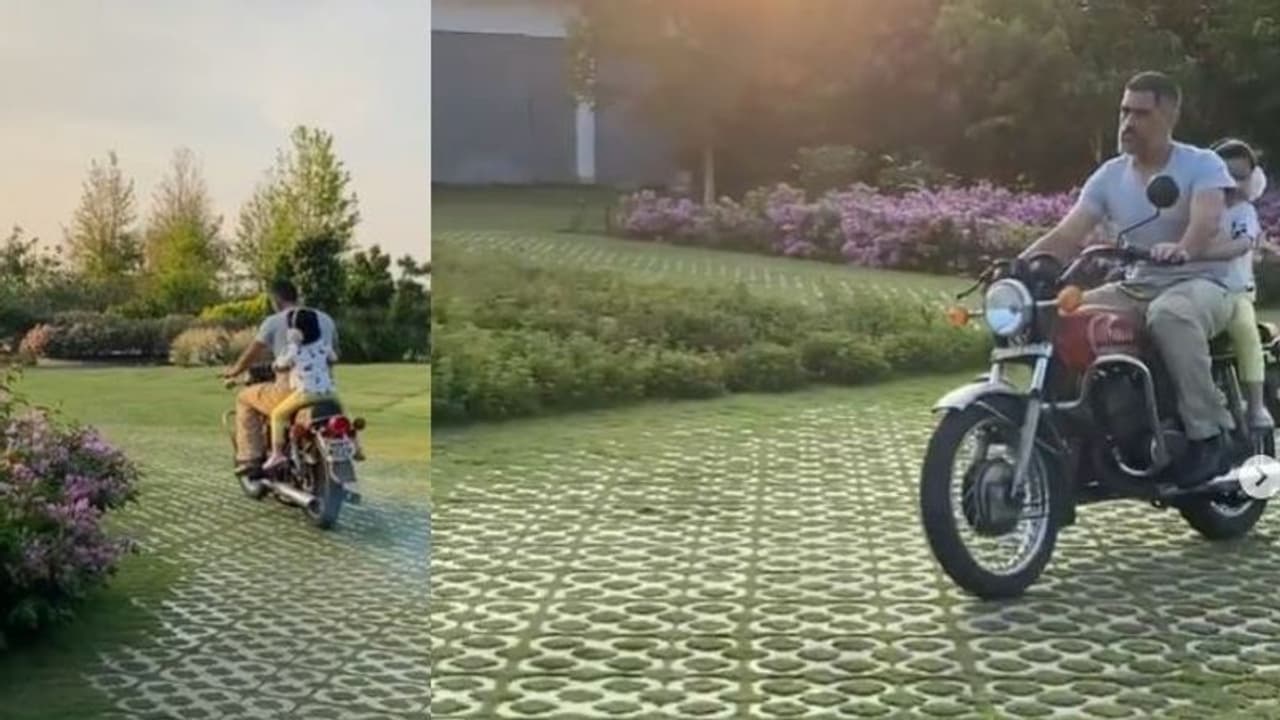 Treat for MS Dhoni’s fans: Sakshi posts videos of 7 acre Ranchi farmhouse, Ziva enjoying bike ride with dad Treat for MS Dhoni’s fans: Sakshi posts videos of 7 acre Ranchi farmhouse, Ziva enjoying bike ride with dad